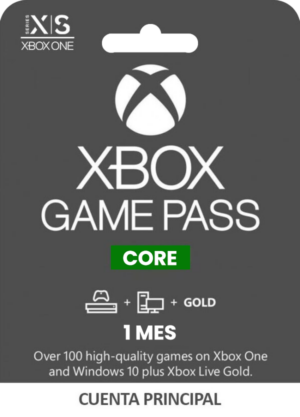 XBOX GAME PASS CORE SUSCRIPCIÓN DE 1 MES CUENTA PRINCIPAL