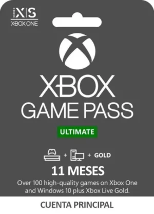 XBOX GAME PASS ULTIMATE SUSCRIPCIÓN DE 11 MESES CUENTA PRINCIPAL